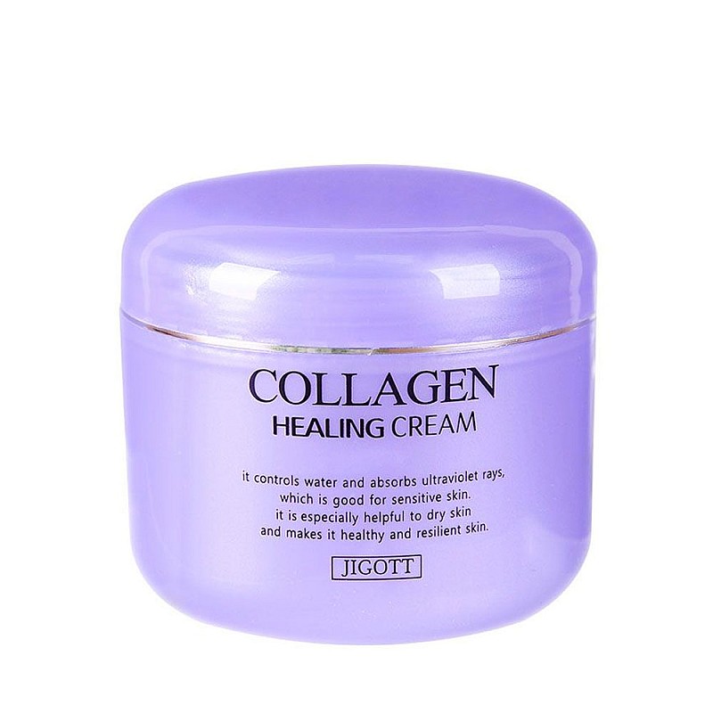 Подхранващ крем за лице с колаген Jigott Collagen Healing Cream 100ml