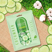 Хидратираща шиит маска с краставица Jigott Cucumber Real Ampoule Mask 27ml
