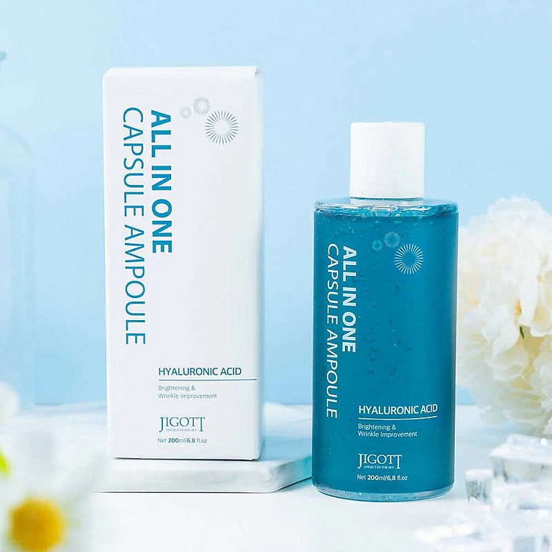 Хидратираща ампула с хиалуронова киселина Jigott Hyaluronic All-in-One Acid Capsule Ampoule 200ml
