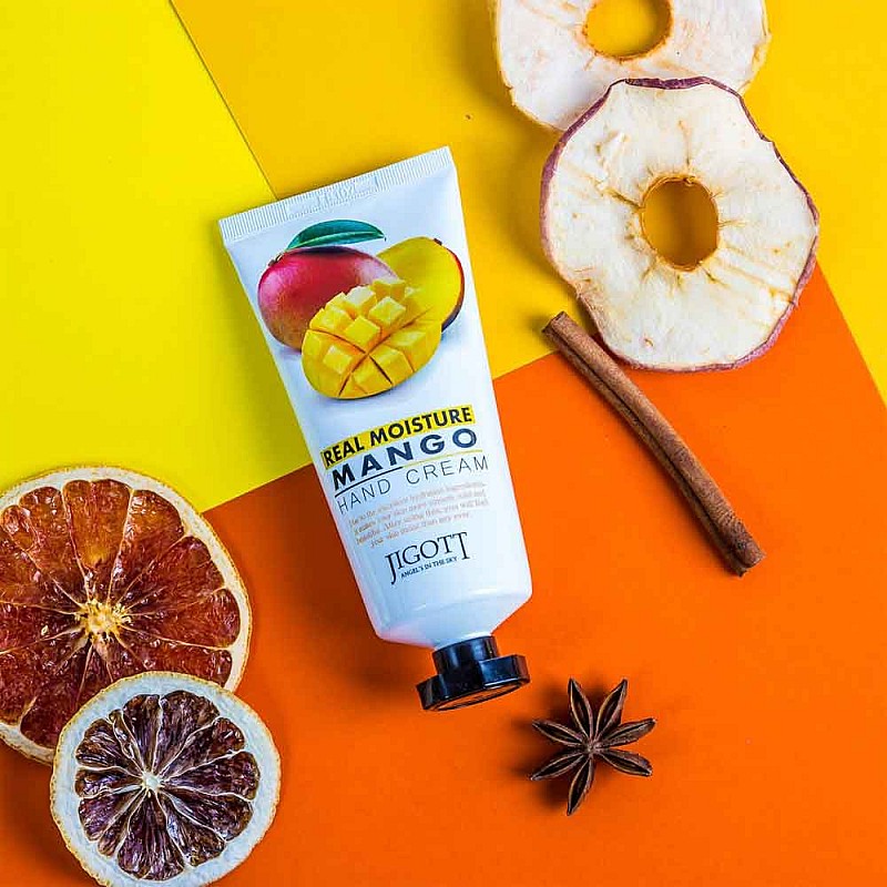 Хидратиращ крем за ръце с манго Jigott Real Moisture Mango Hand Cream 100ml