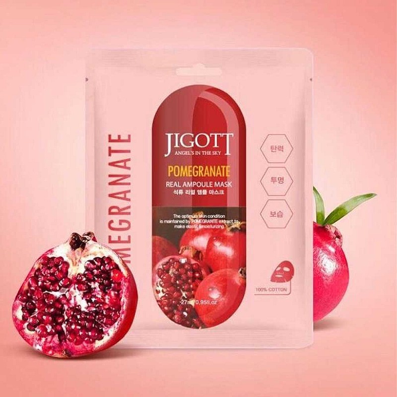 Ампулна маска за лице с нар Jigott Pomegranate Real Ampoule Mask27ml