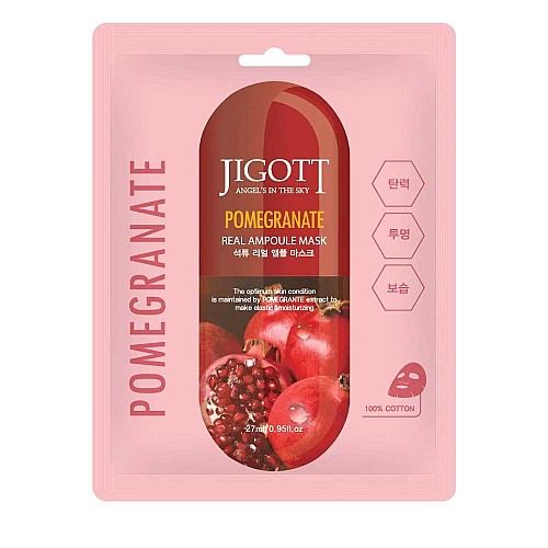Ампулна маска за лице с нар Jigott Pomegranate Real Ampoule Mask27ml