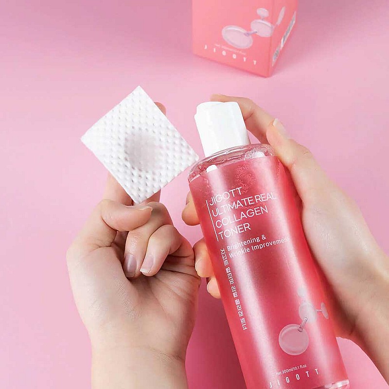 Озаряващ и хидратиращ тонер с колаген Jigott Ultimate Real Collagen Toner 300ml