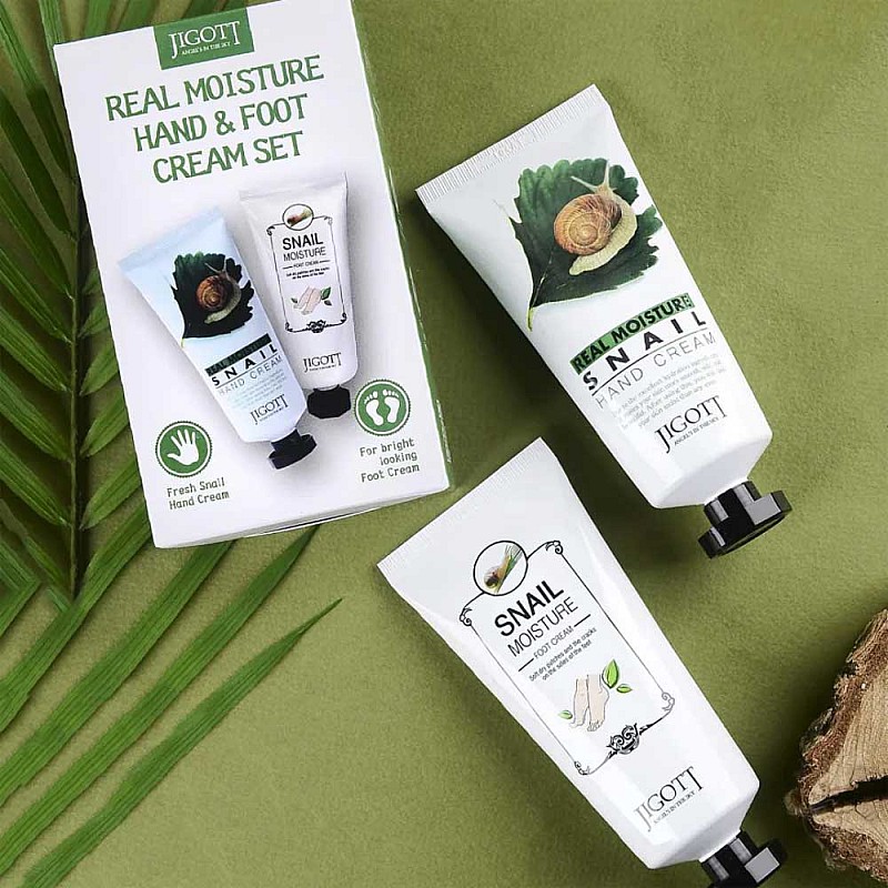 Сет грижа за ръце и крака Jigott Real Moisture Hand & Foot Cream Set