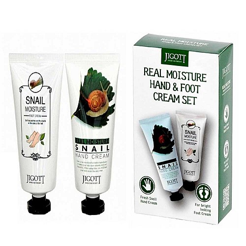 Сет грижа за ръце и крака Jigott Real Moisture Hand & Foot Cream Set