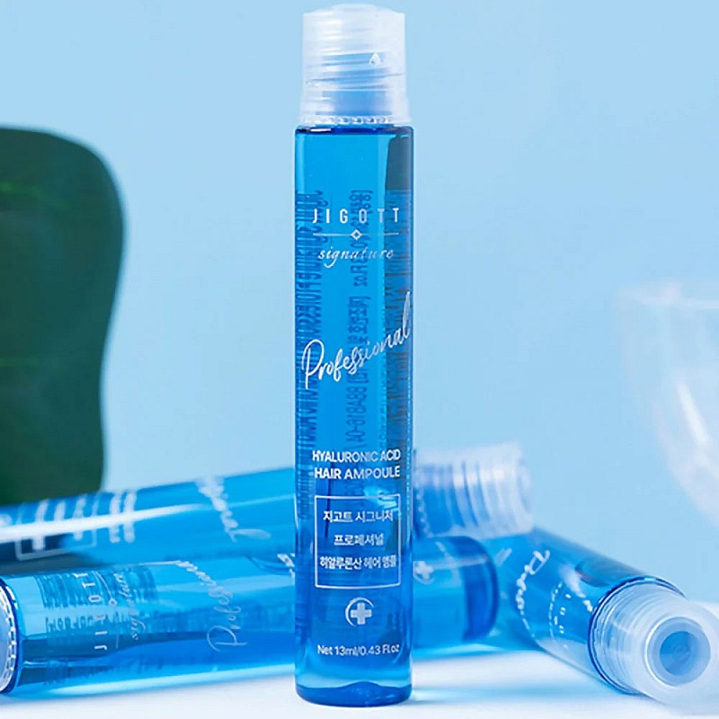 Хидратираща ампула за коса с хиалурон JIGOTT Signature Professional Hyaluronic Acid Hair Ampoule 13 ml