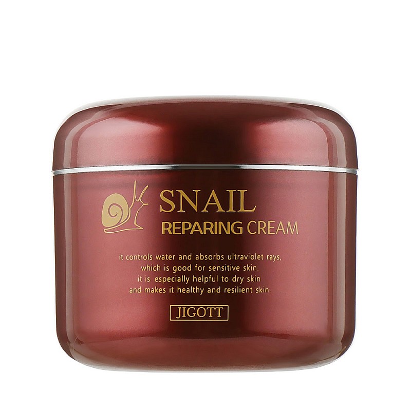 Крем за лице с муцин Jigott Snail Reparing Cream 100ml