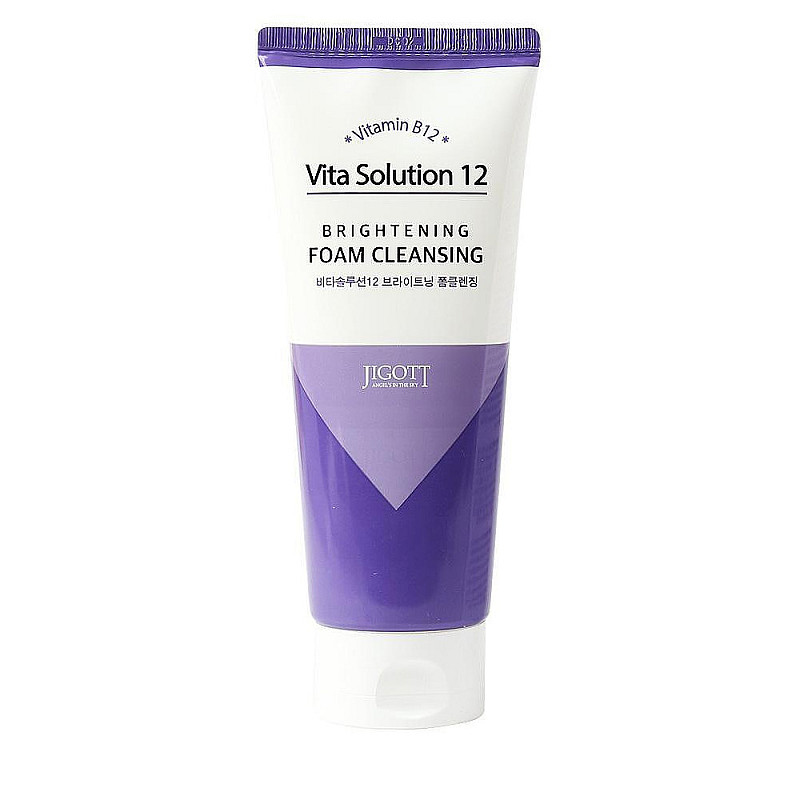 Почистваща пяна с изсветляващ ефект Jigott Vita Solution 12 Brightening Foam Cleansing 180ml