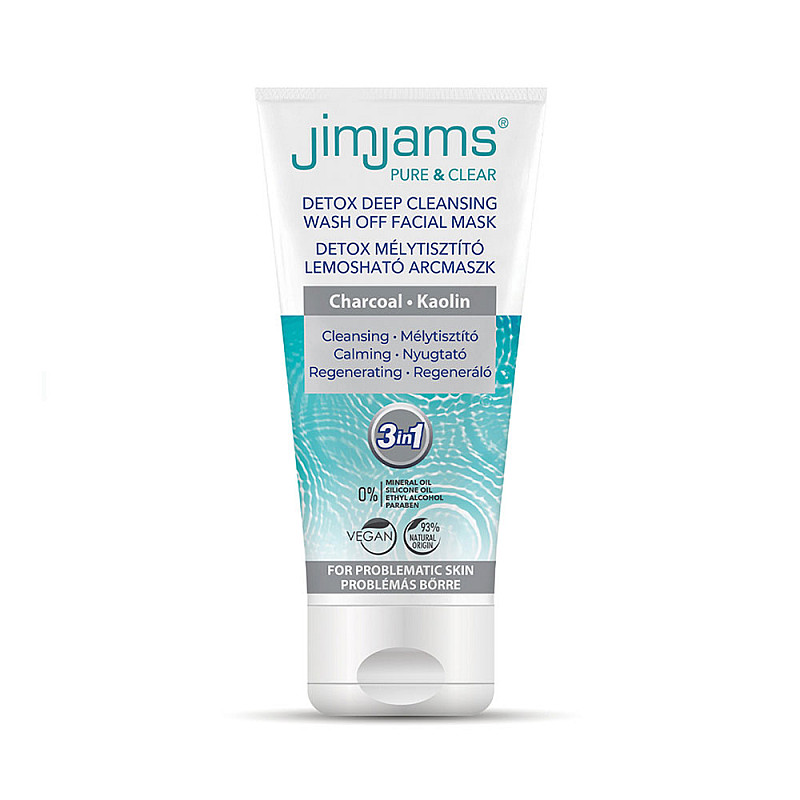 Почистваща маска за мазна кожа JimJams Detox Deep Cleansing Wassh Off 75ml