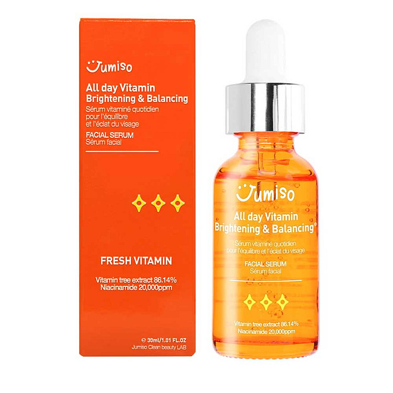 Изсветляващ серум с витамин С Jumiso All day Vitamin Brightening & Balancing Serum 30ml