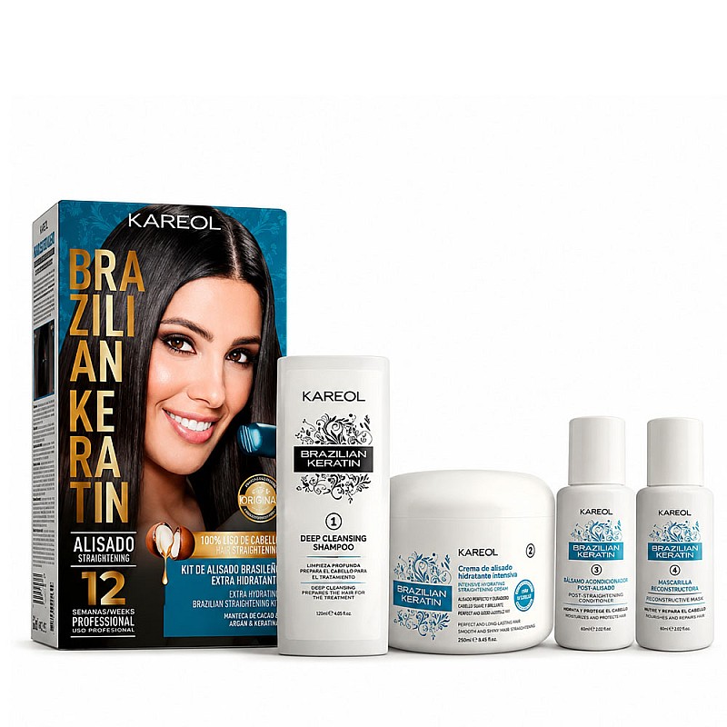 Комплект за кератиново изправяне и интензивна хидратация Kareol Brazilian Keratin Extra Hydra Kit