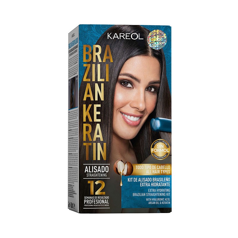 Комплект за кератиново изправяне и интензивна хидратация Kareol Brazilian Keratin Extra Hydra Kit