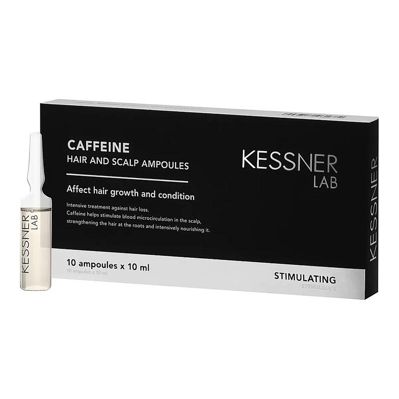 Ампули за растеж и сгъстяване на косата с кофеин Kessner Caffeine 10x10ml