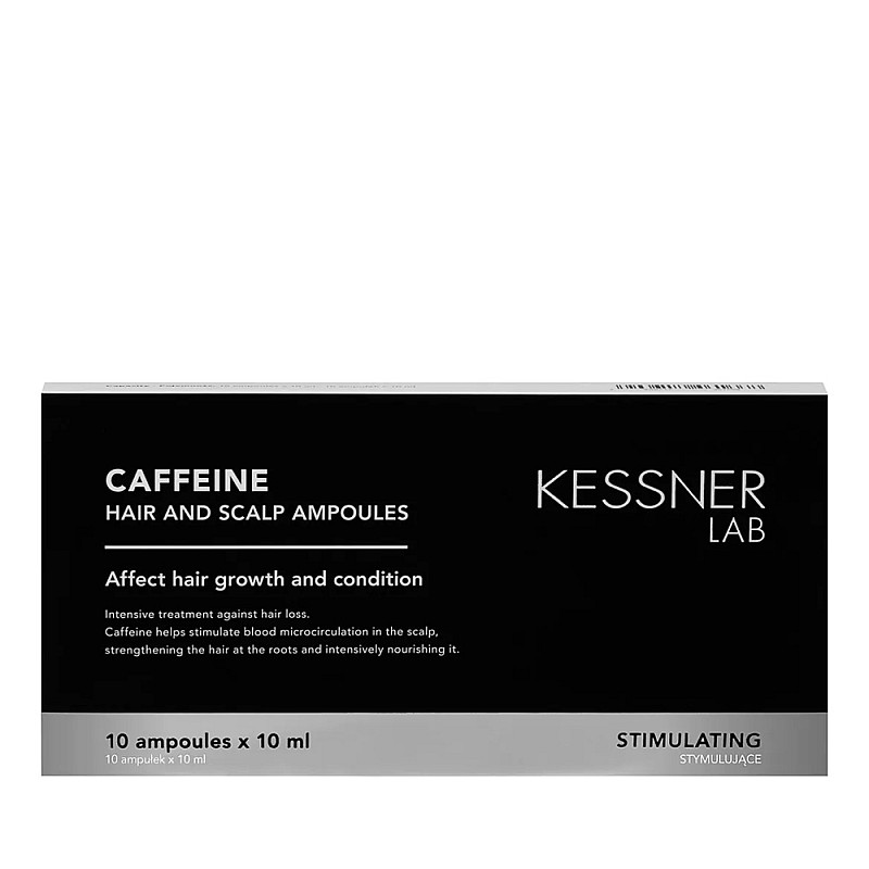 Ампули за растеж и сгъстяване на косата с кофеин Kessner Caffeine 10x10ml