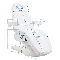 Козметична кушетка Azzurro Lux 3М White