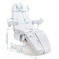 Електрически стол за педикюр Azzurro Lux Pedi 3M White