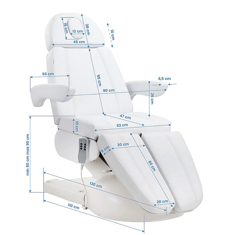 Електрически стол за педикюр Azzurro Lux Pedi 3M White