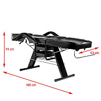 Козметична кушетка А 202 Черна