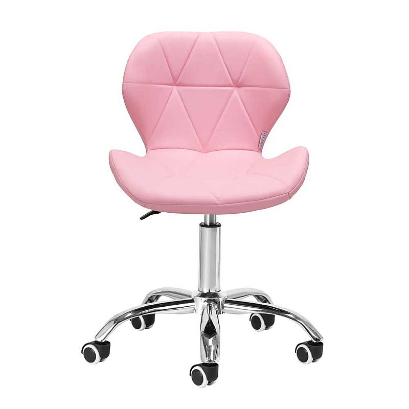 Козметичен стол розов QS-06B Pink