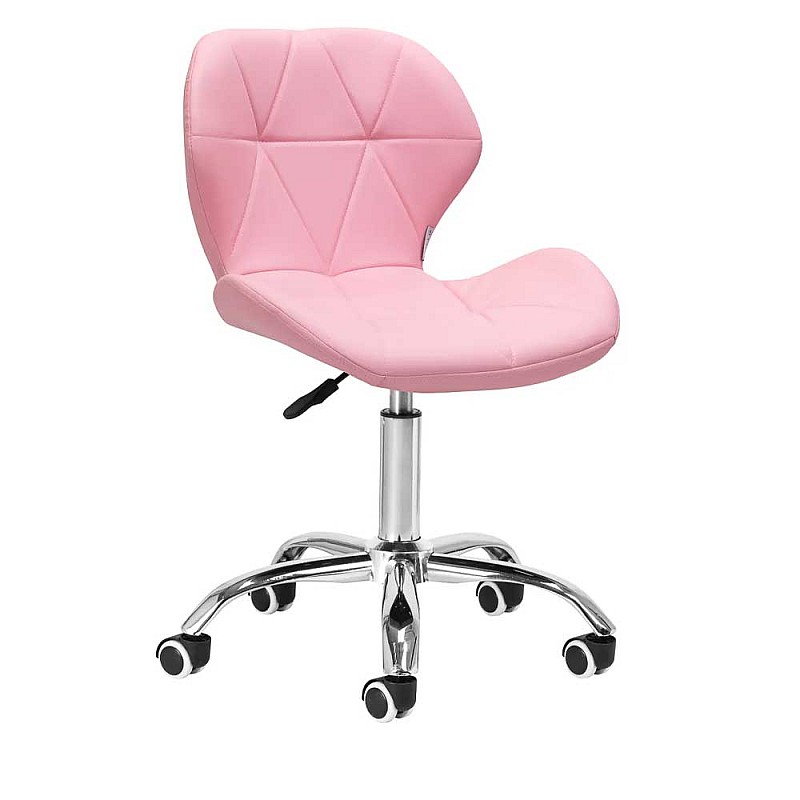 Козметичен стол розов QS-06B Pink