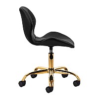 Козметичен стол черно и златно QS-06G Black Gold
