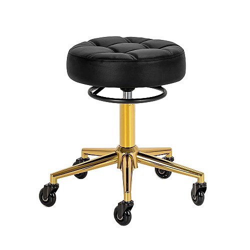 Помощен фризьоски стол Gabbiano D054G gold black