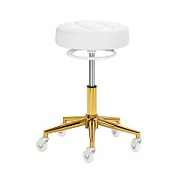 Фризьорски помощен стол Gabbiano D054G gold white