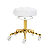 Фризьорски помощен стол Gabbiano D054G gold white