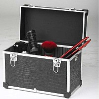 Козметичен куфар черен Sibel Beauty Case Croco Compact