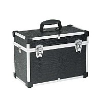 Козметичен куфар черен Sibel Beauty Case Croco Compact