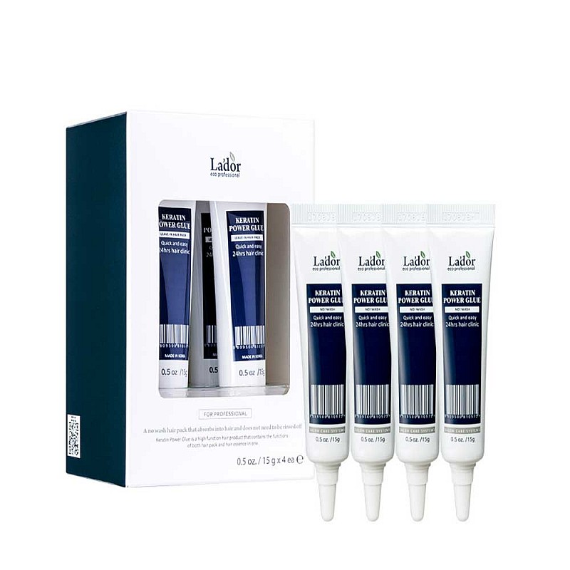 Интензивно възстановяващ серум без отмиване с кератин Lador Keratin Power Glue 4x15g
