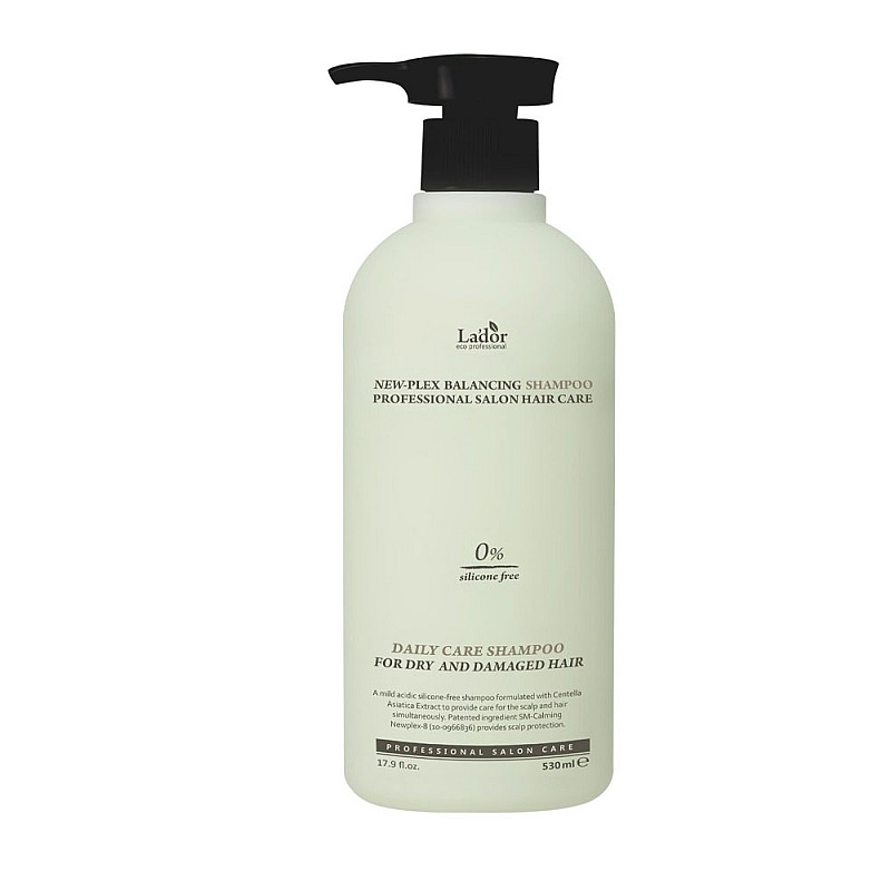 Успокояващ шампоан без силикони за чувствителен скалп Lador New-Plex Balancing Shampoo 530ml