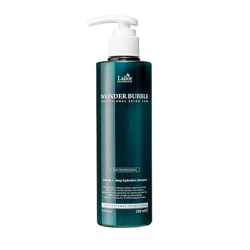 Хидратиращ и изглаждащ шампоан с хиалуронова киселина и пептиди Lador Wonder Bubble Shampoo 250ml