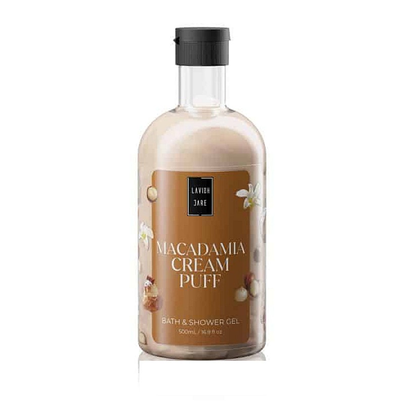 Душ гел макадамия Lavish Care Macadamia Cream Puff Bath&Shower Gel 500ml