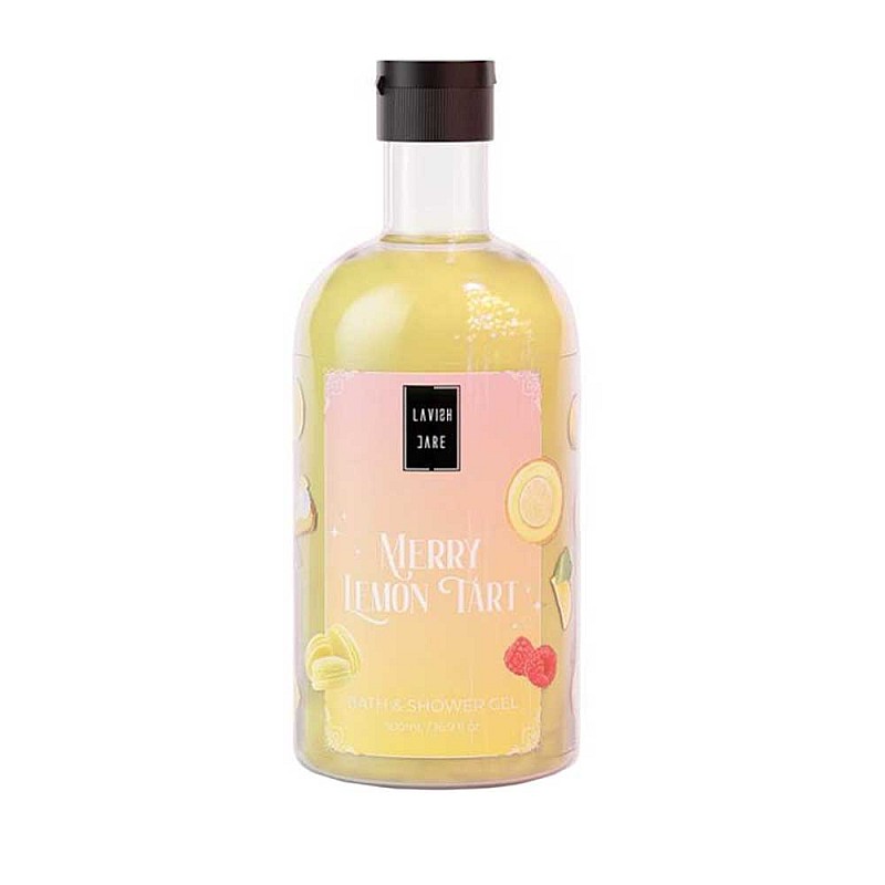 Комплект душ гел и лосион за тяло с лимон и малина Lavish Care Merry Lemon Tart