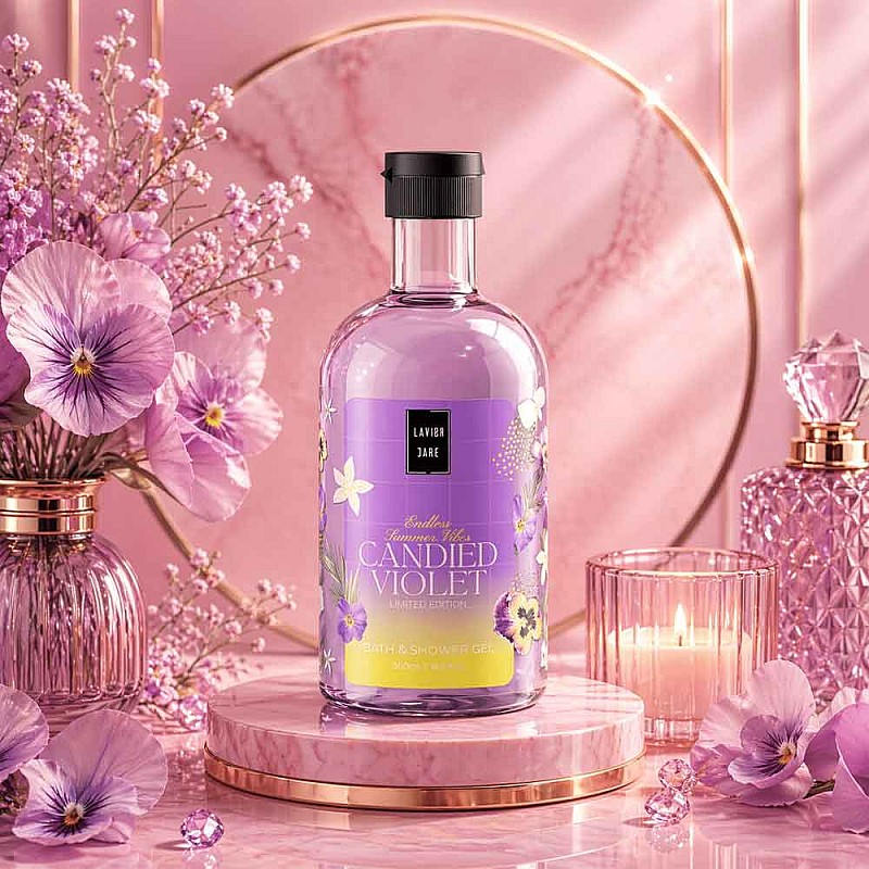 Душ гел карамелизирана виолетка Lavish Care Candied Violet Body Wash 500ml