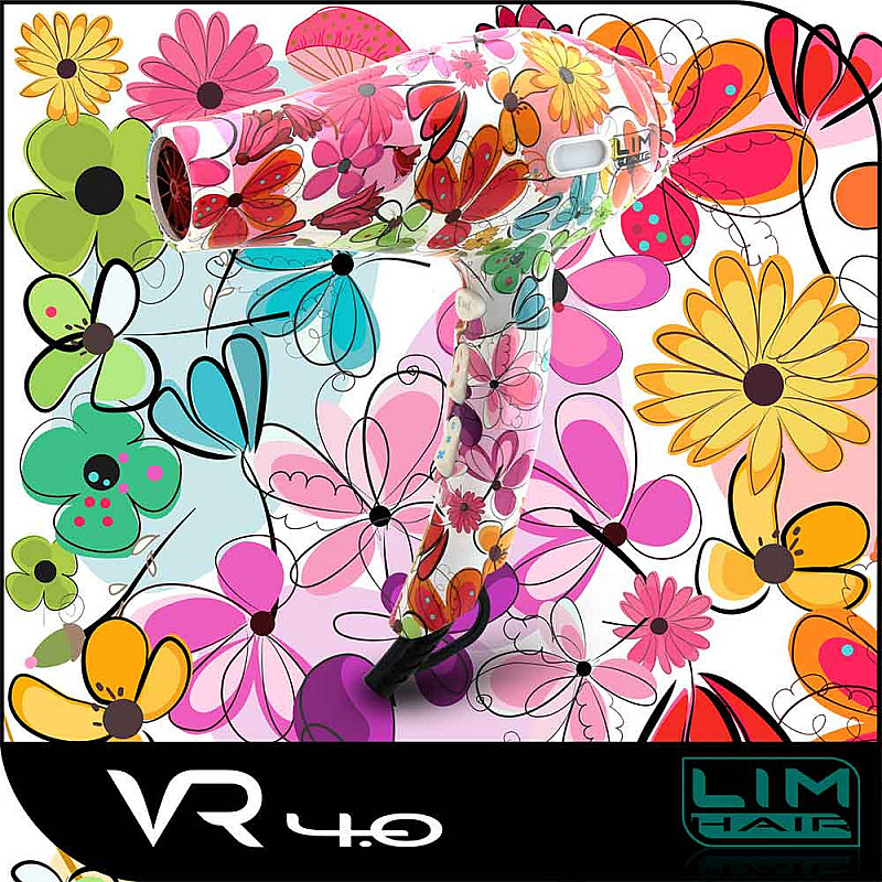 Професионален турмалинов сешоар с йонизация LimHair V4.0 Flowers 2000W