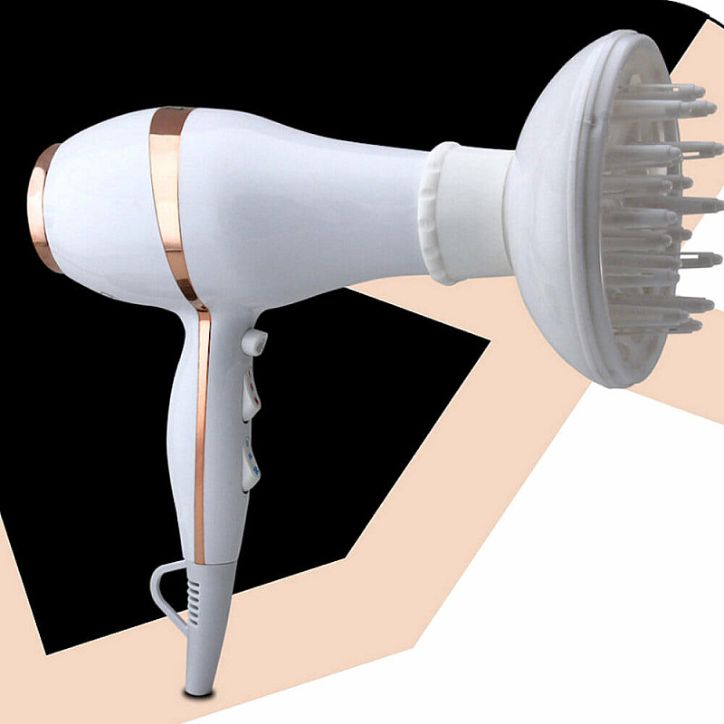 Професионален сешоар с нано сребърна технология бял LimHair Hairdryer LX White 2000W