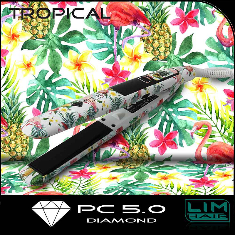 Професионална преса за изправяне и букли LimHair Iron Plate PC 5.0 Diamond Tropical