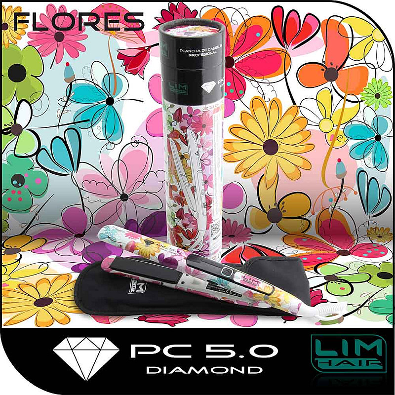 Професионална преса за изправяне и букли LimHair Iron Plate PC 5.0 Diamond Flores