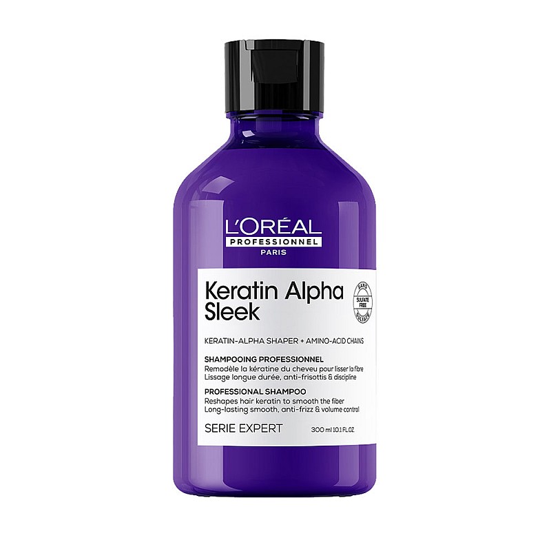 Шампоан за изглаждане Loreal Keratin Alpha Sleek Shampoo 300ml