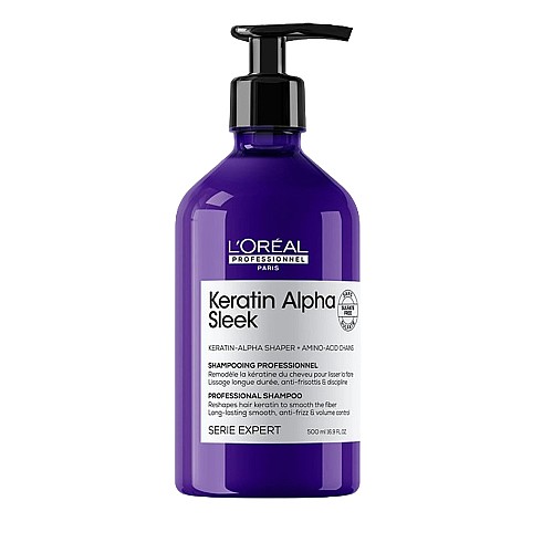 Шампоан за изглаждане Loreal Keratin Alpha Sleek Shampoo 500ml