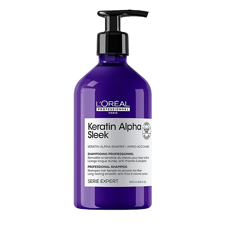 Шампоан за изглаждане Loreal Keratin Alpha Sleek Shampoo 500ml