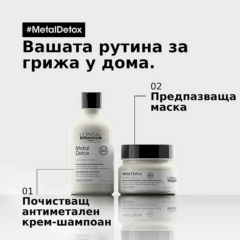 Антиоксидантен шампоан рефил Loreal Metal Detox Shampoo 500ml