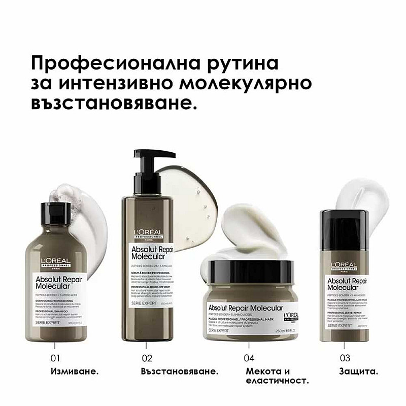 Маска за молекулярно възстановяване на увредена коса Loreal Absolut Repair Molecular Mask 250ml