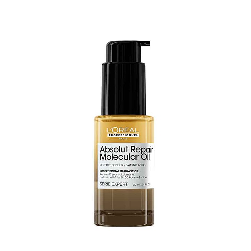 Двуфазно олио за блясък Loreal Absolut Repair Molecular Bi-Phase Oil 30ml