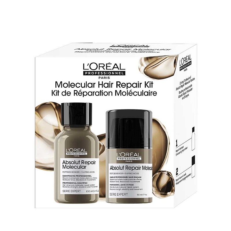 Комплект за молекулярно възстановяване на увредена коса Loreal Absolut Repair Molecular