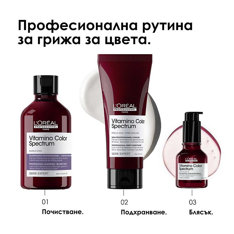 Матиращ шампоан Loreal Professionnel Vitamino Color Spectrum Purple Shampoo 300ml
