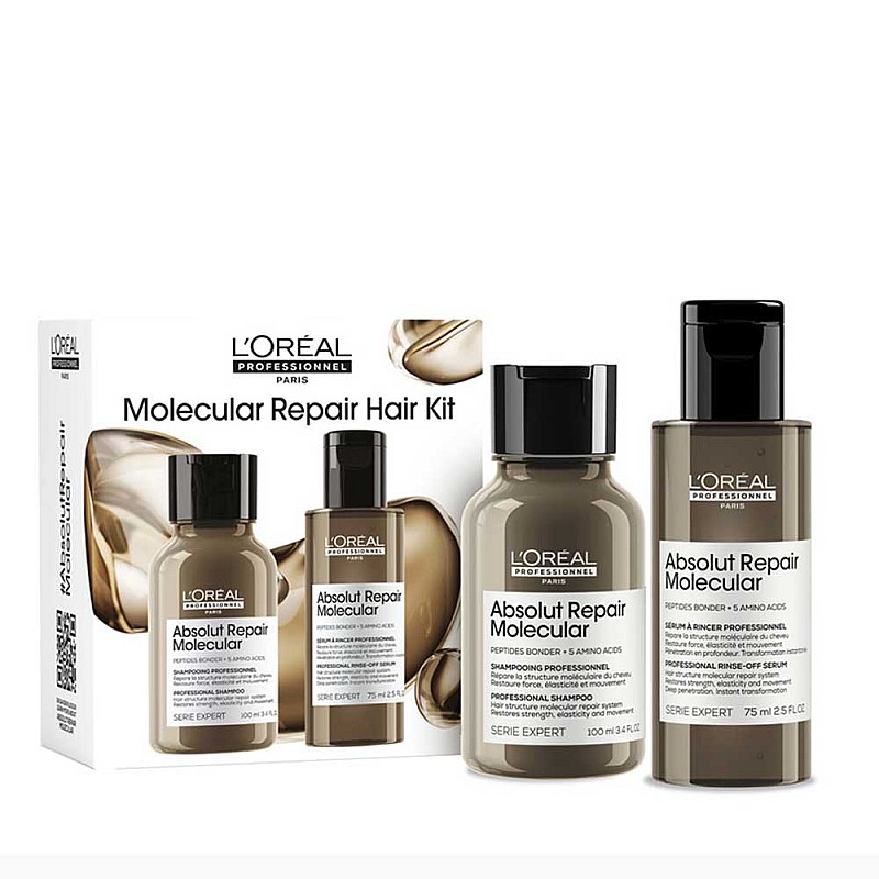 Травъл сет за експресно възстановяване на косата Loreal Professionnel Absolut Repair Molecular Discovery Set Mini Duo