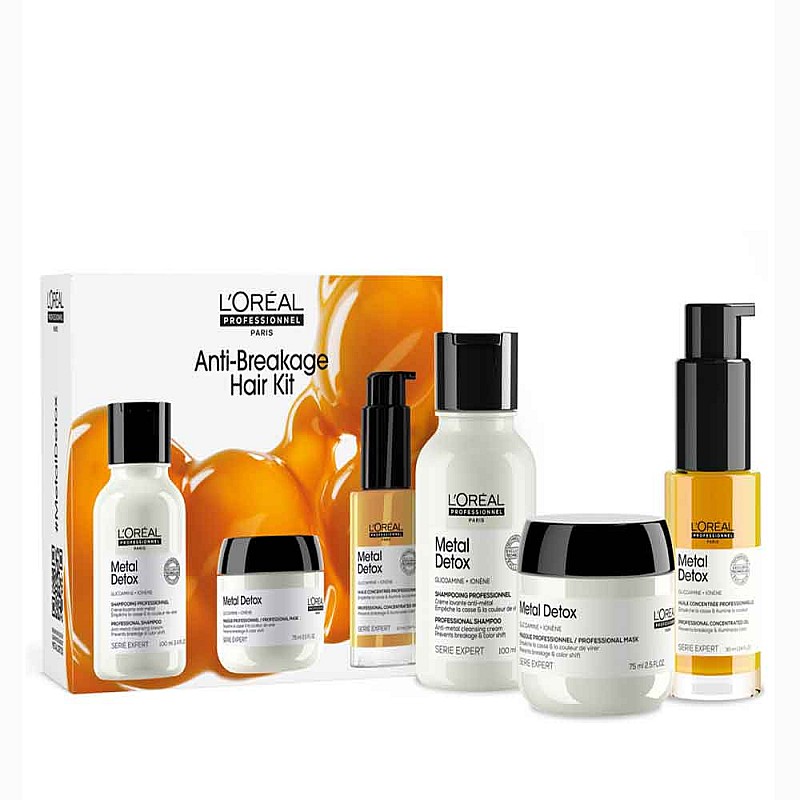 Антиоксидантен травъл сет Loreal Professionnel Metal Detox Discovery Set Mini trio
